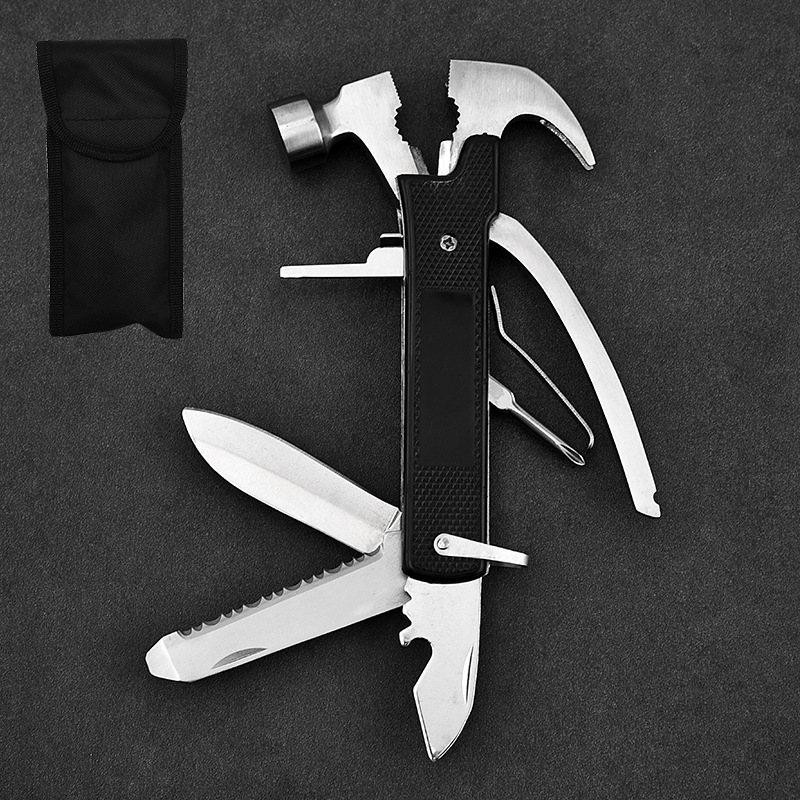 多功能羊角锤 野营组合工具 户外救生锤车载应急便携锤子地钉锤