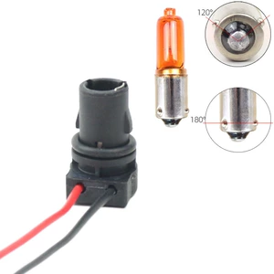 H21w car turn signal socket 120 ° Bay9s socket with bent pins and copper core wire