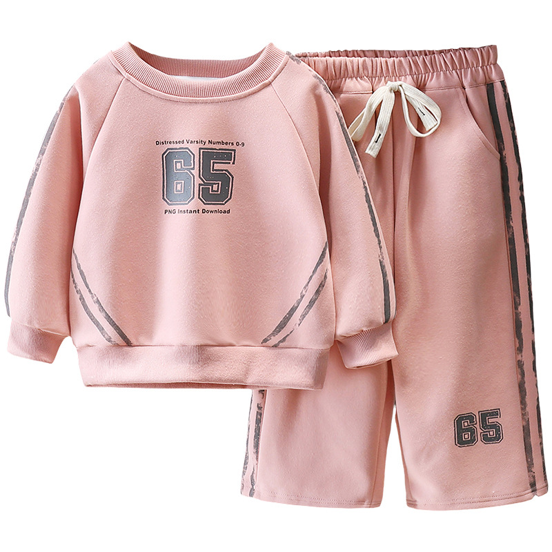 7786 Traje para niños, primavera y otoño para niñas, suéter deportivo de ocio, suéter, traje de dos piezas, ropa de marca de moda de primavera para niños