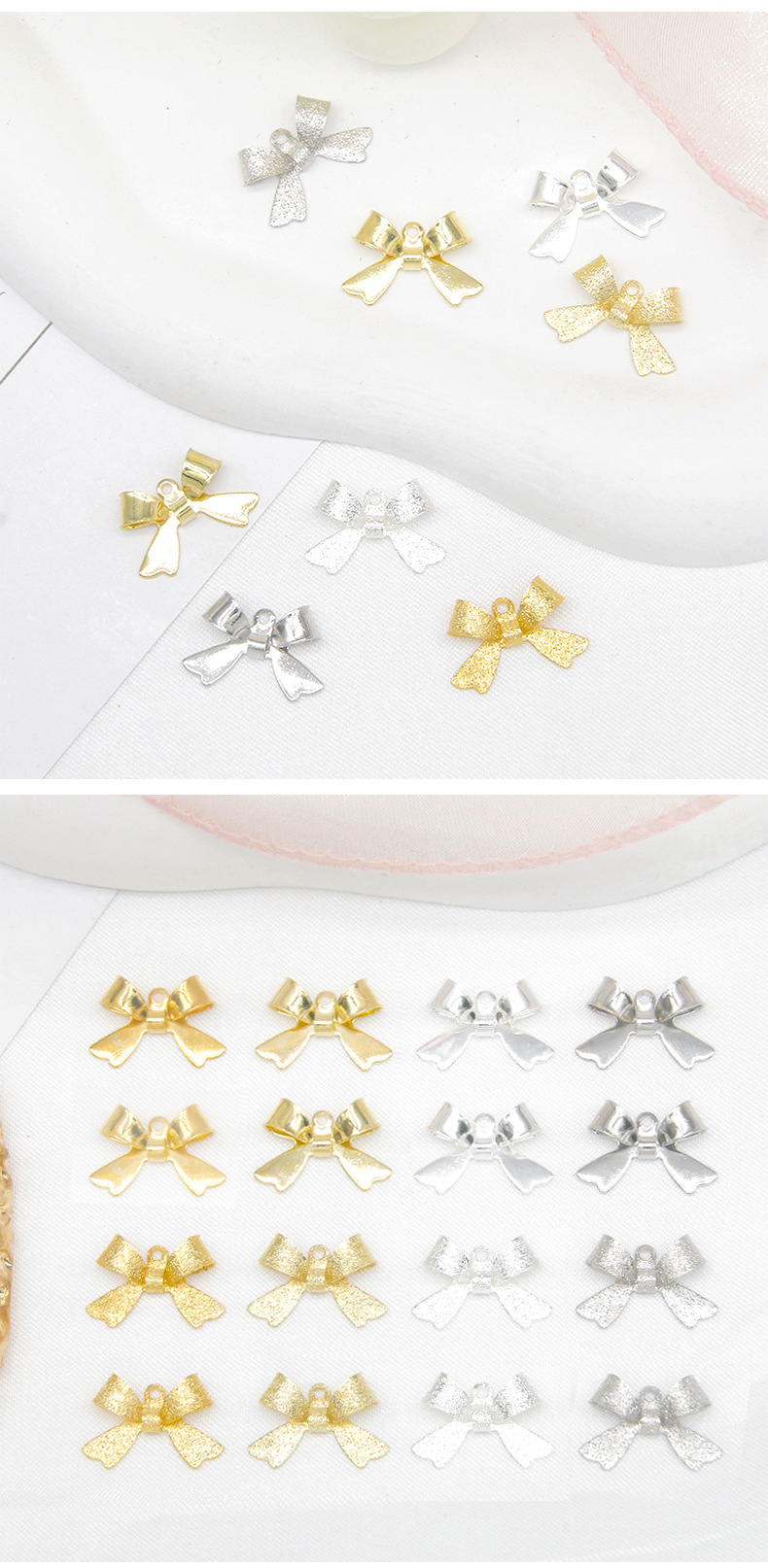 10 PCS/Package Copper Bow Knot Pendant display picture 2