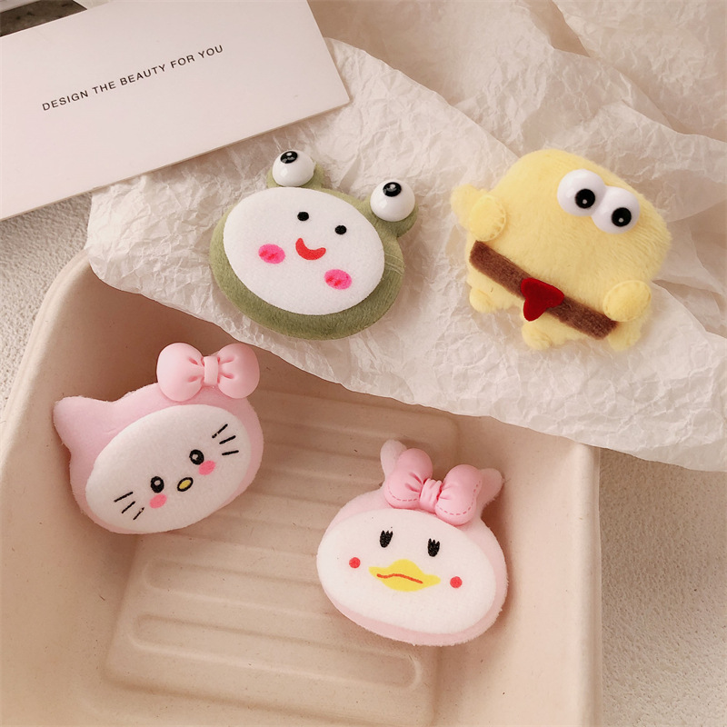 Caricatura gatito lindo peluche clips belleza arco dulce conejo un clip de cabello lateral universal toque de cabeza