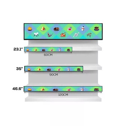 Shelf Strip Screens 23.1inch Long Strip Display Screens Supermarket Lcd Strip Screen Advertising Machine Manufacturer Discount Shelf Strip Screens 23.1inch Long Strip Display Screens Supermarket Lcd Strip Screen Advertising Machine Manufacturer Discount