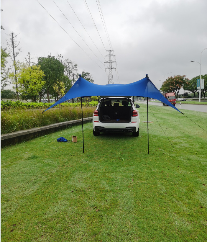 Car Sunshade Tent, Camping Tent Side Tent, Car Rear Suv Side Canopy, Self-Driving Camping Rain Shelter, Rainproof and Windproof