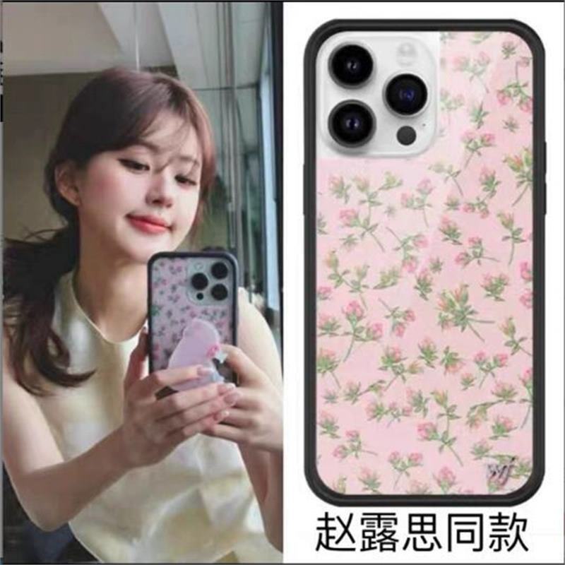 Wildf Zhao Lusi's Same Red Rose Case Is Suitable for iPhone 17 Pro Max, Apple 16 Anti-Fall Protective Case 15