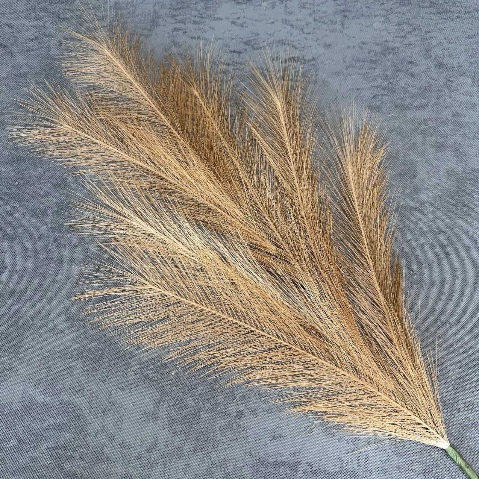 Simulación de 7 horquillas Pluma Flor eterna Decoración de la escena de la boda Decoración del hogar Hierba de junco de colores Decoración de flores falsas al por mayor