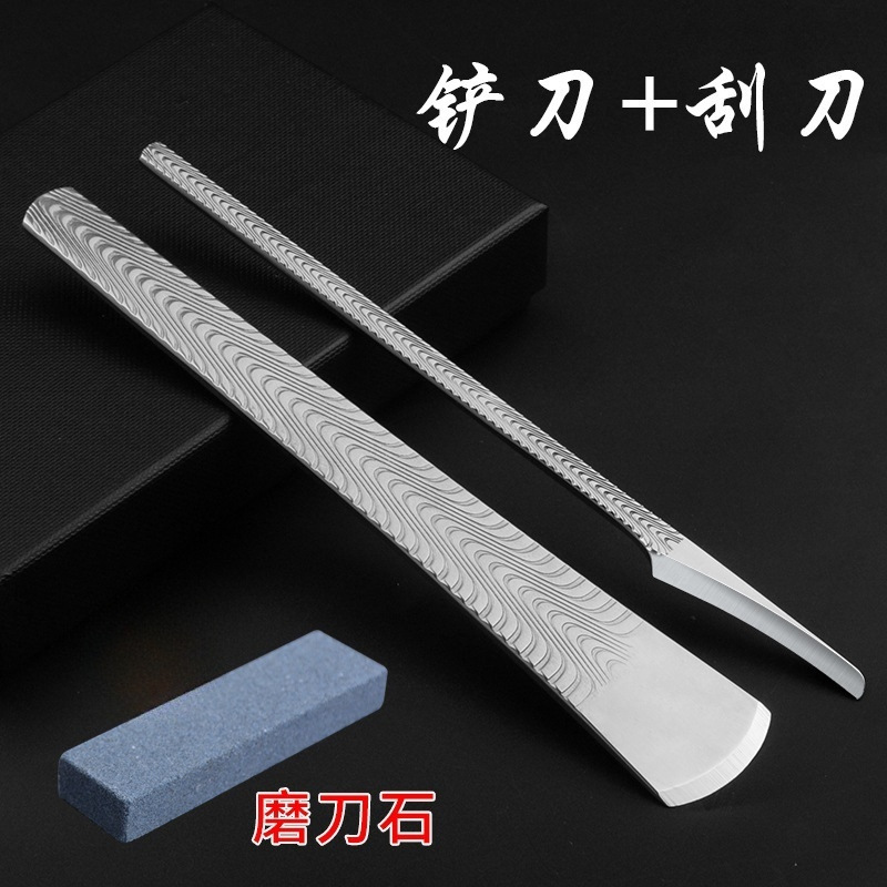 Cuchillo inclinado herramientas de pinza de uñas grises cuchillo de pedicura profesional cuchillo de excavación cuchillo de ojo de gallina para recoger la zanja de uñas conjunto de uña incrustada una sola pieza