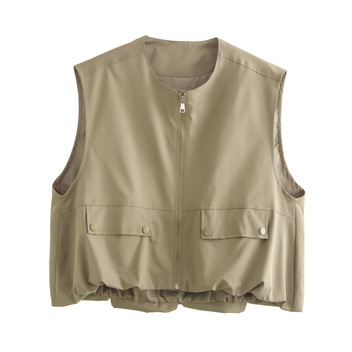 Women's clothing 2024 autumn and winter new street fashion loose vest top_voghion.com