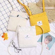 迷你手机零钱小包包女2024跨境新款韩版时尚百搭单肩斜挎帆布包