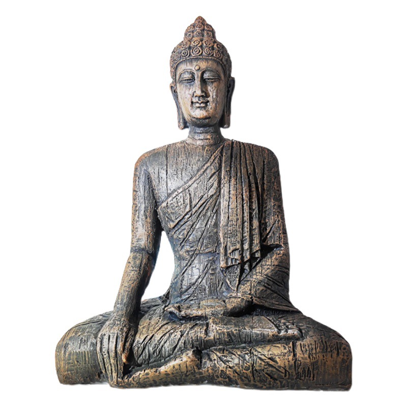 Estatua de Buda acuario paisaje decoración resina decoración creativa nueva sala de estar China gran estatua de Buda decoración pasillo Decoración