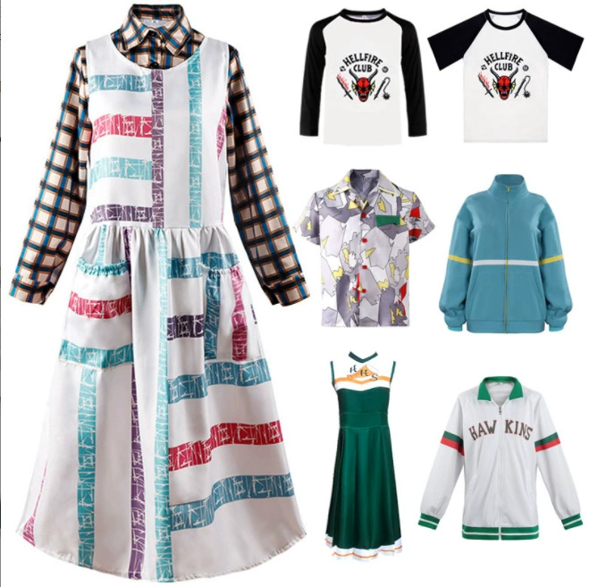 Странная история 4cos костюм Hellfire клуб Дастин футболка платье косплей Хэллоуин производительности костюм