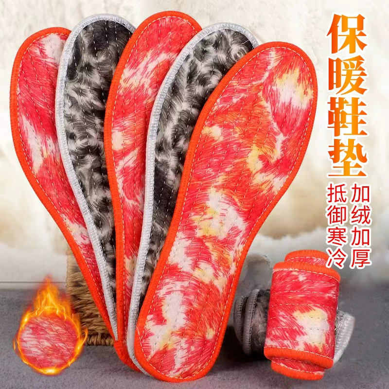 Теплые стельки мужские и женские зимние сапоги, Зимняя Теплая обувь, коврик, оптовая цена, новая утолщенная войлочная стелька с хвостом Феникса, хлопок