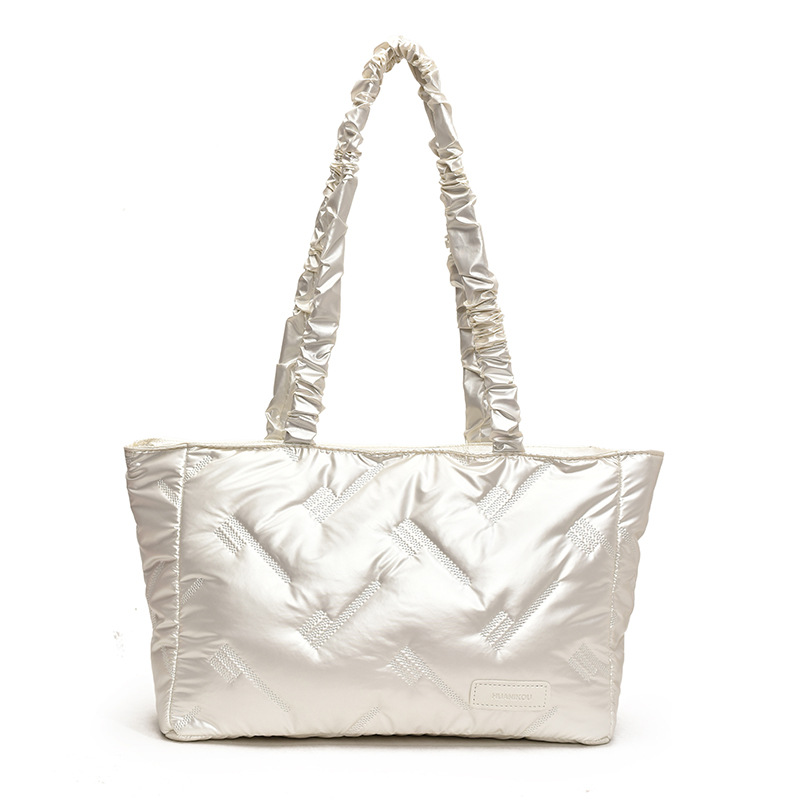 Bolsa de ropa de algodón de gran capacidad para mujeres 2024 nuevo otoño y invierno personalidad bolsa de compras de hombro de clase casuales bolsa de viaje