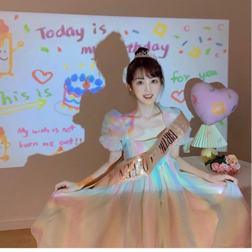 On behalf of birthday party party decoration girl crown headband birthday girl etiquette belt shoulder strap suit