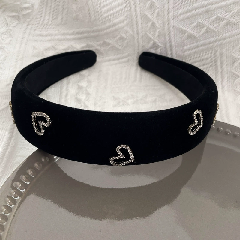 Ободок (стиль Chanel) — черная лента и широкий палитра цветов, элегантный корейский дизайн