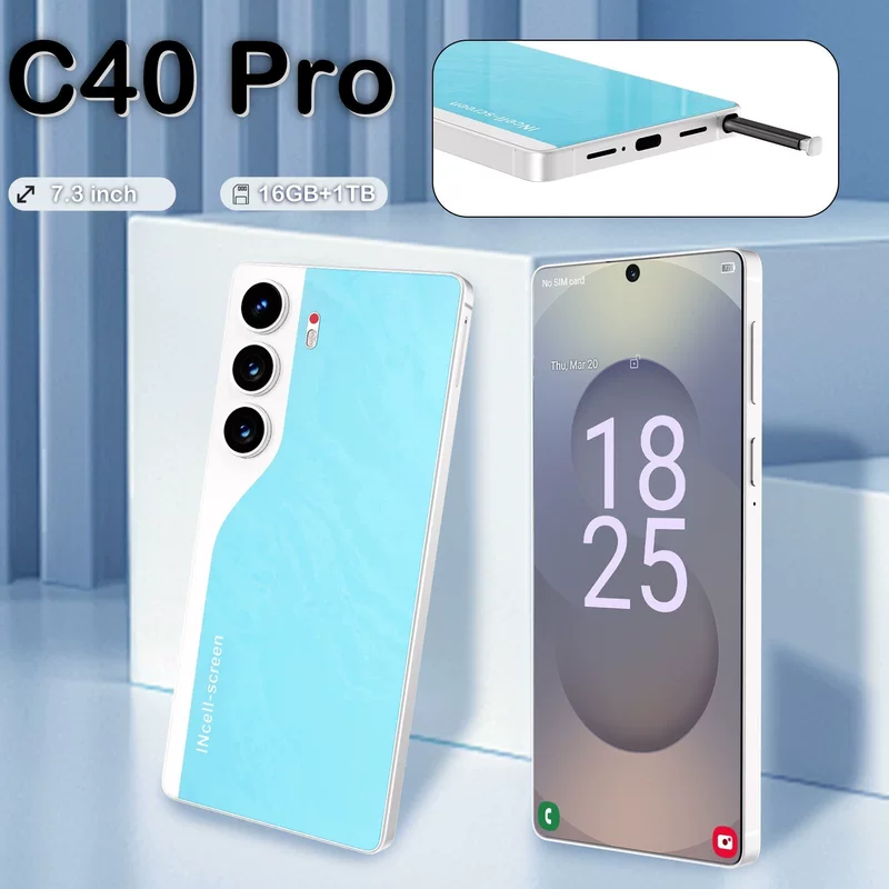 Умные часы Pro, большой настоящий мобильный телефон, C40, 3 дюйма, широкий экран