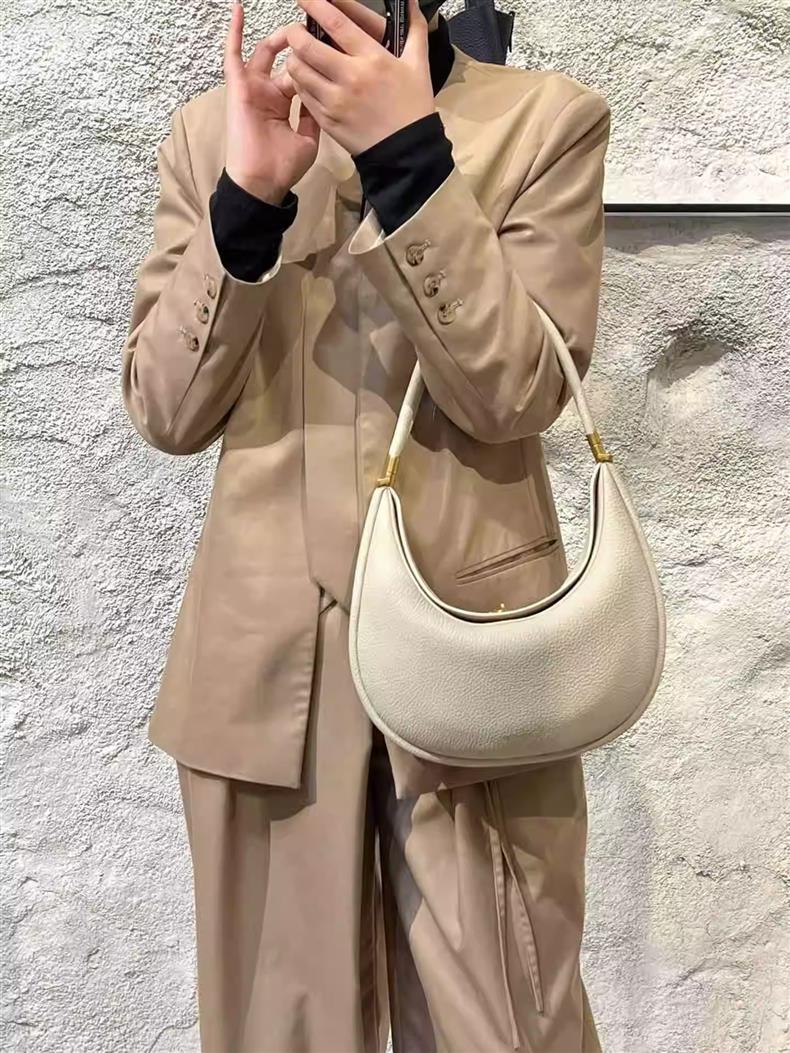 Bolsa de ombro de luxo meia lua para mulheres diário_voghion.com