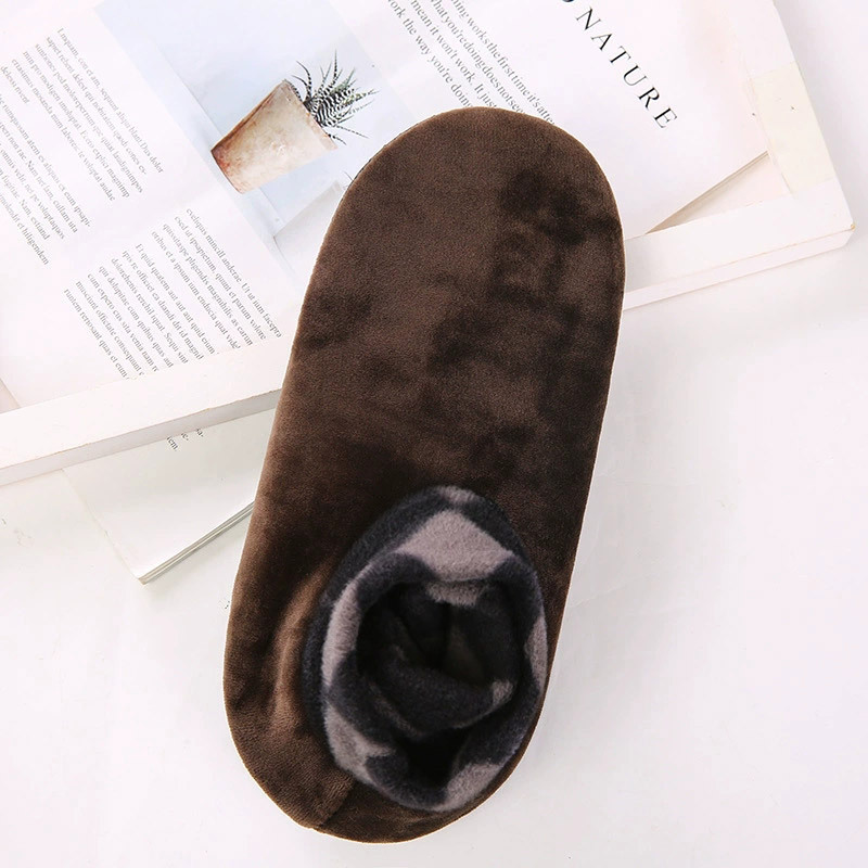 Calcetines de piso forrados de lana engrosados adultos Otoño e Invierno hombres y mujeres de dispensación suave antideslizante súper suave cálido Centro de Educación Temprana Calcetines