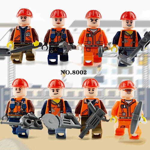 Compatible with LEGO brick minifigures small particle assembly puzzle city police military minifigures urban professional dolls
