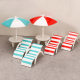 Play house toy mini beach sun umbrella micro landscape miniature simulation ornaments doll house accessories food and play match
