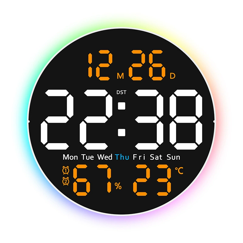 Electronic night light for living room, universal watch, thermometer, mute hygrometer