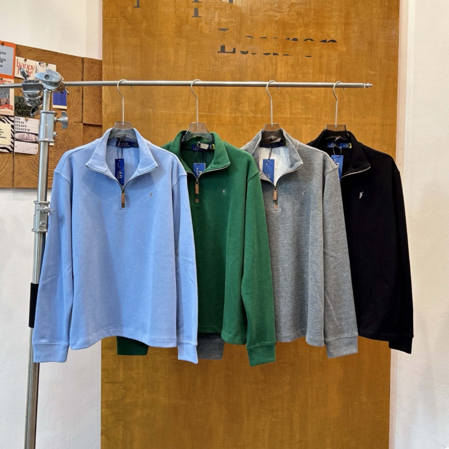 Spring and Autumn New Colorful Pony Half-Zip Pullover Stand-Up Collar Long-Sleeved Knitted Sweatshirt for Men and Women, Casual Polo Shirt for Couples