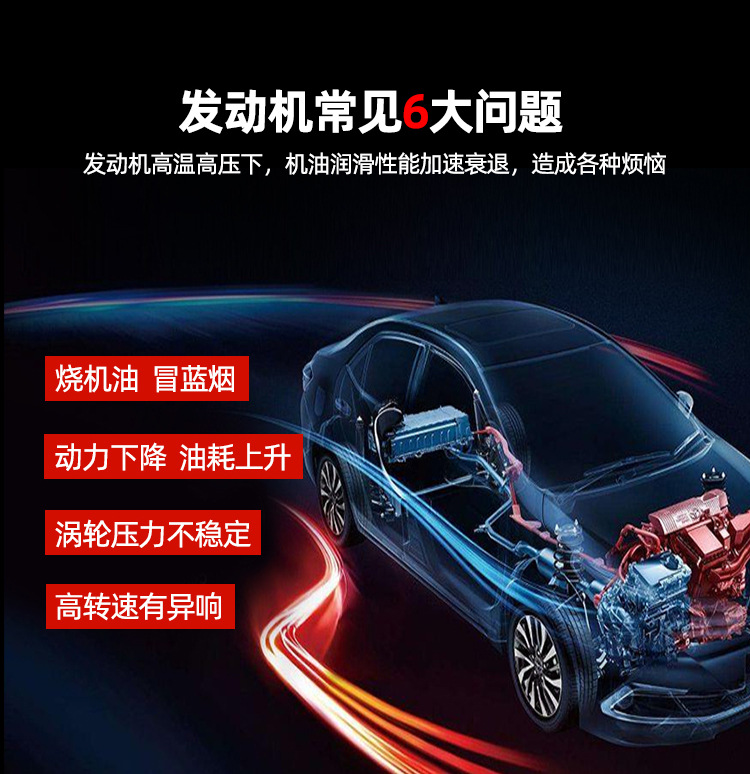 Turbocharged Engine Protection Agent, Oil Burning Essence Additive, Anti-High Temperature, Anti-Wear, Noise Reduction, Repair and Cleaning Agent