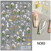 Nail stickers, fuchsia fake nails, adhesive plant lamp for nails, suitable for import, new collection, flowered