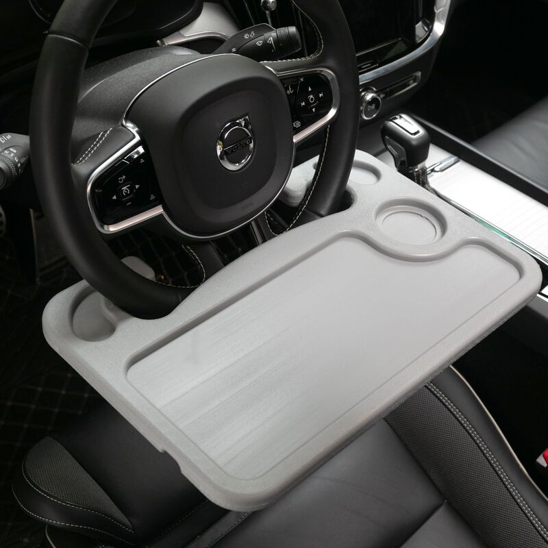 Multifunctional Car Dining Tray Steering Wheel Laptop Holder Car Dining Tray Storage Rack Car Computer Desk Tray