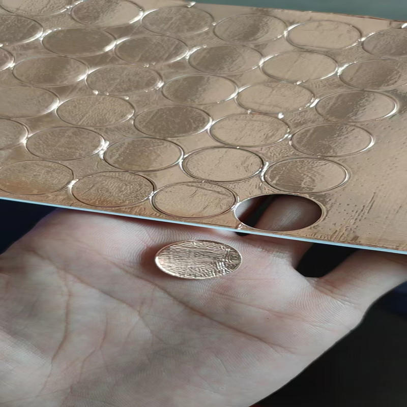 台灯触摸导电铜箔胶带耐高温双导铜箔圆形单面背胶铜箔直径15mm