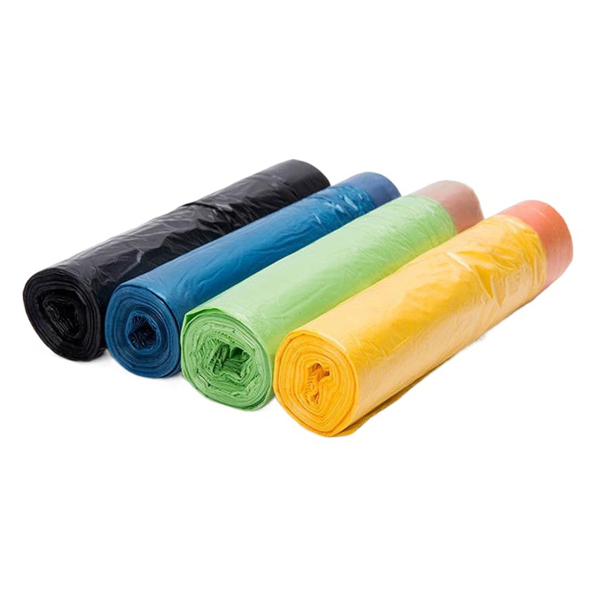 Nuevo material bolsa de basura con Cordón portátil cocina cierre automático bolsa de basura de cuerda engrosada bolsa de basura grande fábrica al por mayor