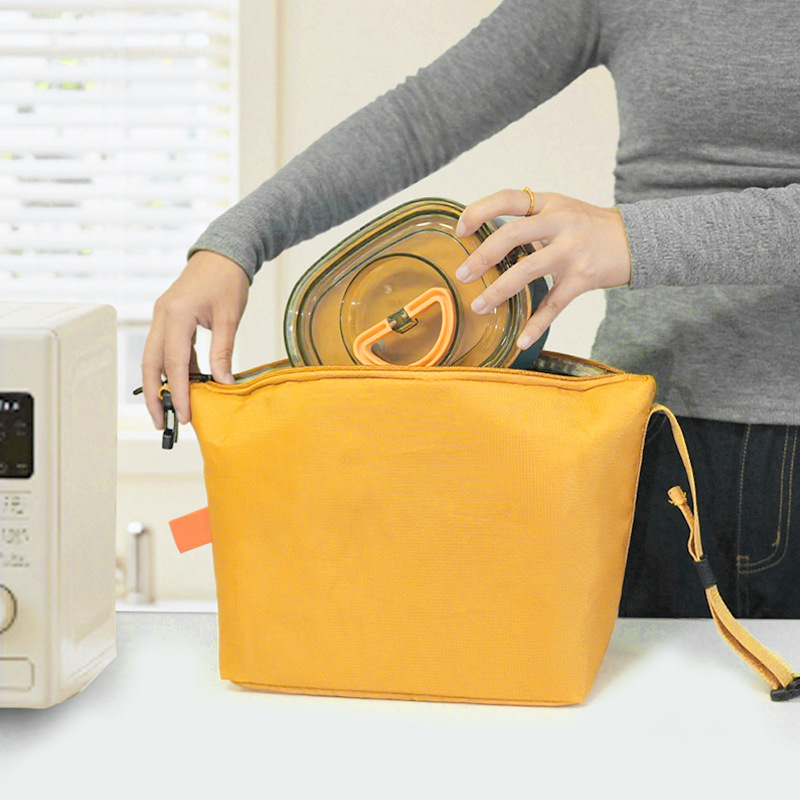 High-End Foldable Insulated Bag for Office Workers and Students Lunch Bag Large Capacity Lunch Box Bag Waterproof and Oil-Proof Lunch Bag