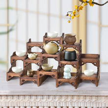 小型博古架实木中式台桌面茶壶展示紫砂壶摆放架子茶具置物架摆件