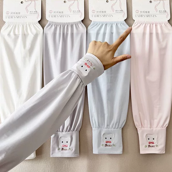 2026 Summer Sun Protection Ice Sleeves for Women, Breathable Ice Sleeves, Lightweight and Loose Fit for Travel and Driving, Ice Silk Sleeves, Sun Protection Sleeves