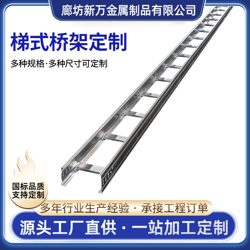 光伏电缆桥架厂家批发 钢制大跨距桥架 户外梯式桥架定制梯型桥架