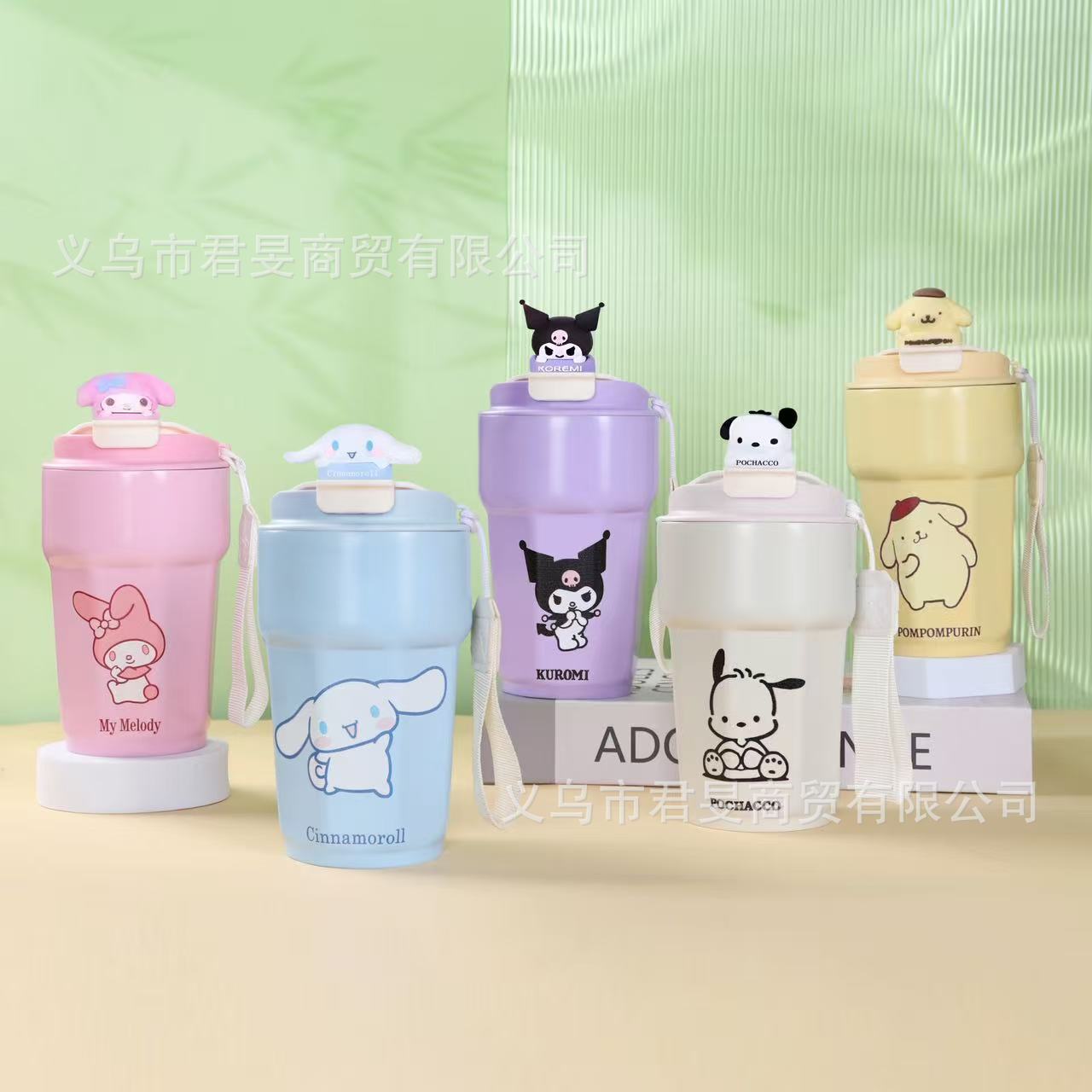 Vaso térmico infantil de acero inoxidable 304 con diseño de dibujos animados para niñas, taza escolar Sanrio, linda taza para café y agua.