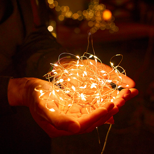 led colored light solar light string copper wire light gift box Bouquet decoration star light camping lantern light strip layout