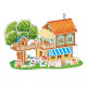 New DIY children's three-dimensional puzzle puzzle color paper puzzle toy 3D puzzle puzzle school gift