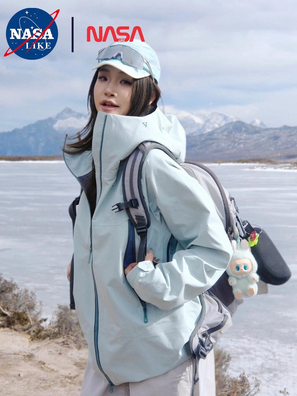 NASALIKE サンストーン同スタイル ボグラ LT 中国登山 MONT X-PRO 山染めグリーン ハードシェル ジャケット|undefined