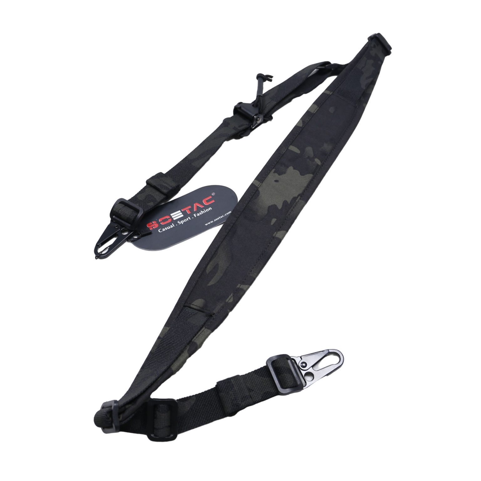 Correa de hombro táctica, cinturón de ajuste rápido, cinturón de arma de nylon 500D, cable de eslingas de dos puntas