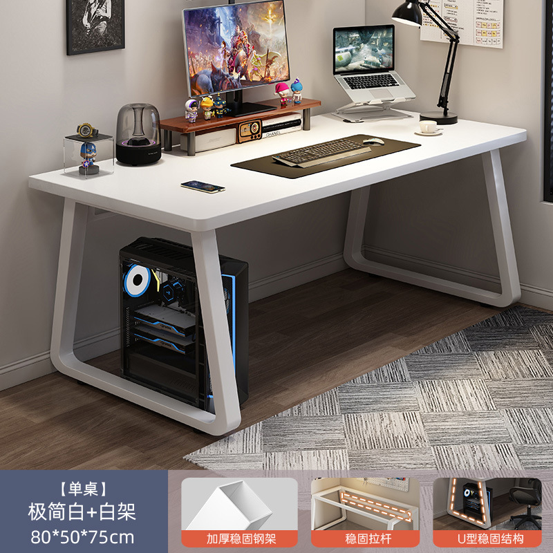 Mesa de computadora para dos personas lado a lado pareja mesa de deportes electrónicos mesa de trabajo escritorio de escritorio casero de escritorio de oficina estudio mesa y silla set