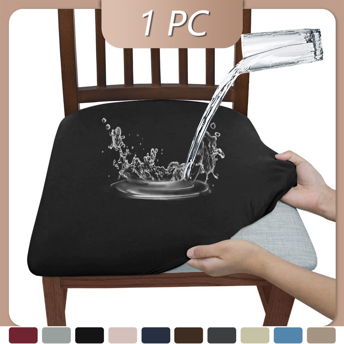 TEMU cubierta de silla en stock, cubierta de banco resistente al agua de seda de leche transfronteriza, cubierta de silla de mesa de comedor de hotel