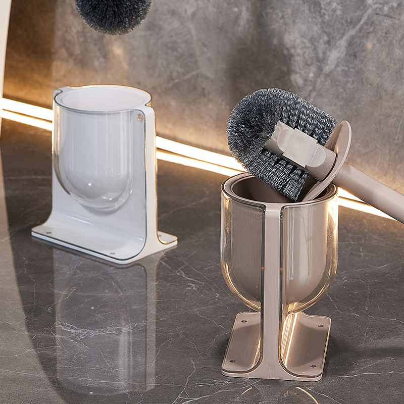 Bathroom Cleaning Set Wall-Mounted Squat Cleaner Toilet Soft Bristle Brush Head_voghion.com