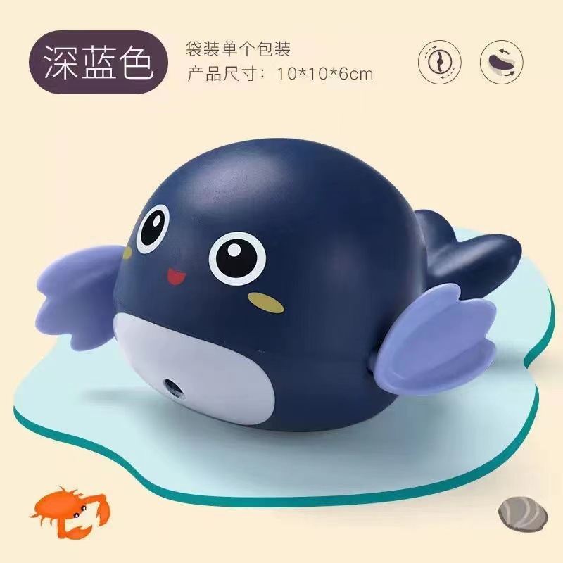 Blue dolphins playing in water