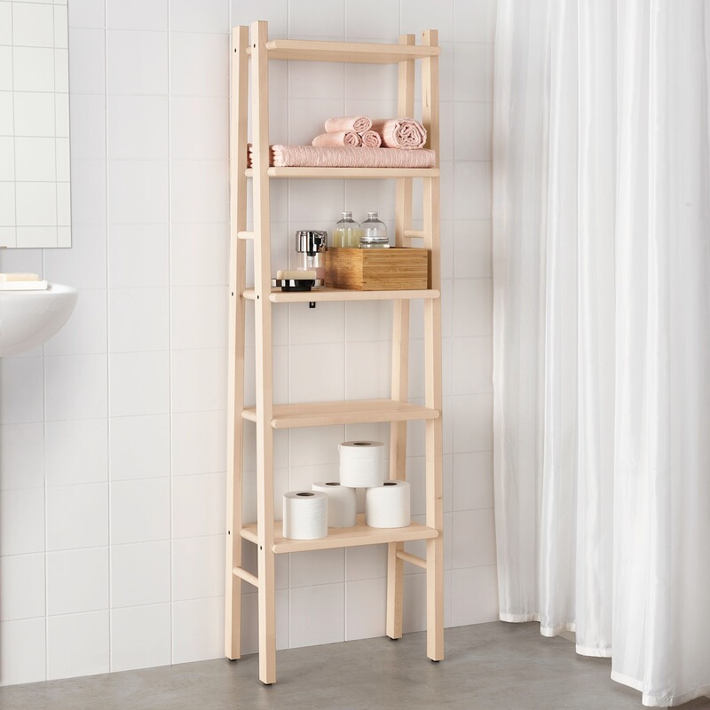 Solid Wood Storage Rack Bathroom Storage Rack Verto Five-Layer Rack Floor-Standing Multi-Layer Rack Flower Rack Shelf Unit