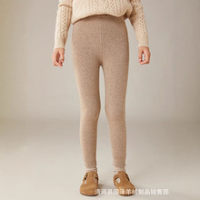 秋冬儿童山羊绒保暖打底裤女童中小大童宝宝针织高腰毛线裤批发