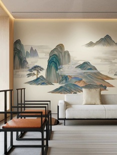 New Chinese Style Welcoming Pine Tree Atmospheric Decorative Wallpaper Wall Covering Bedroom Living Room Wall Covering Tv Sofa Background Wall Wallpaper