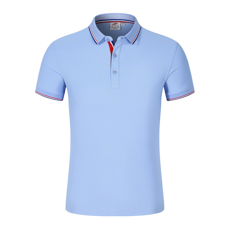 TYF1689#로얄 블루 스트립 면 60% 속건성 섬유 40%