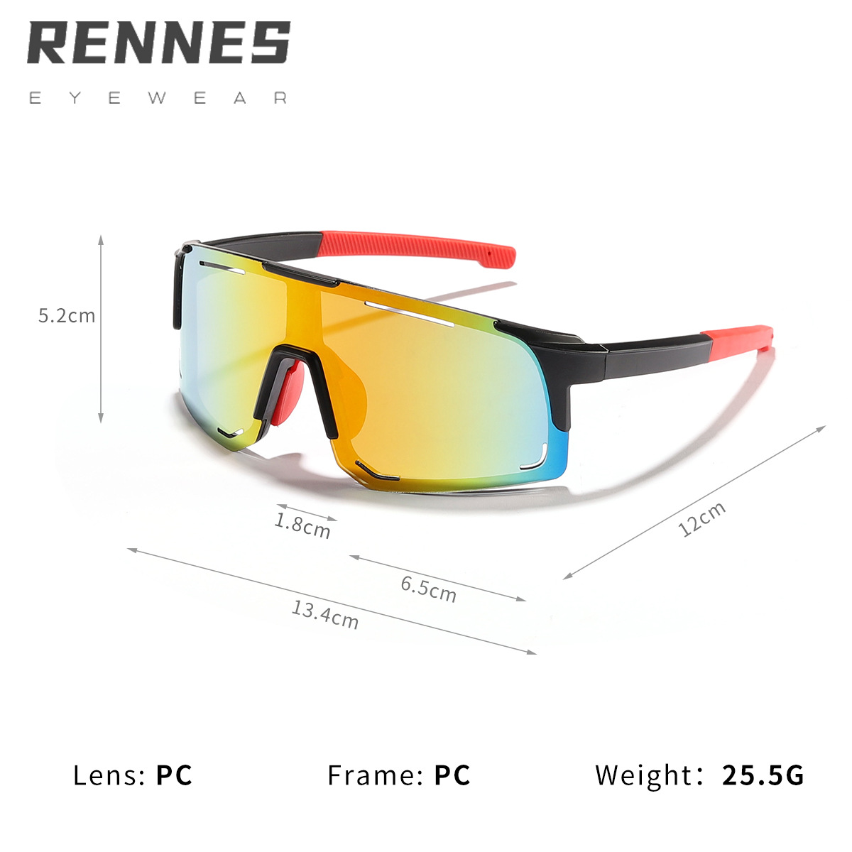 2024 Cross-border spot para niños nuevas gafas de sol a prueba de viento para ciclismo al aire libre con montura grande de una pieza, gafas de sol para niños y niñas