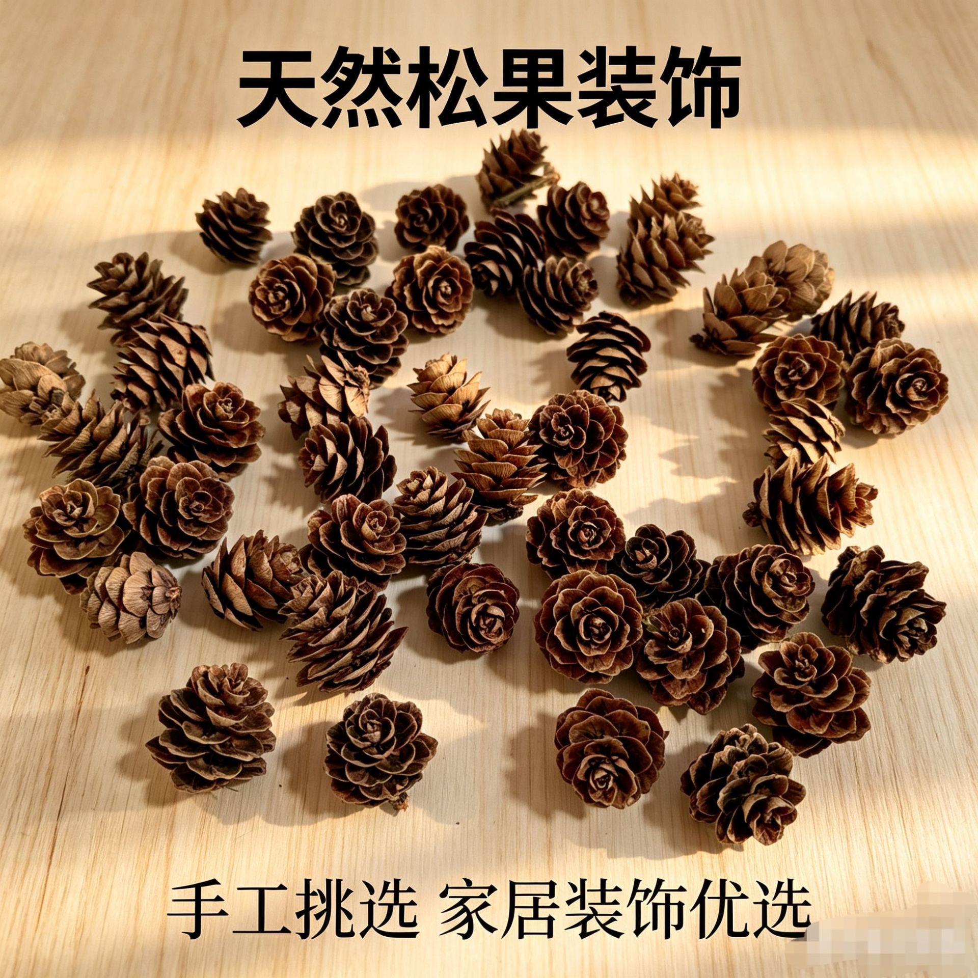 松果 松花 圣诞手工成品松塔干花材料吊坠配件拍摄摆件仿真圣诞树