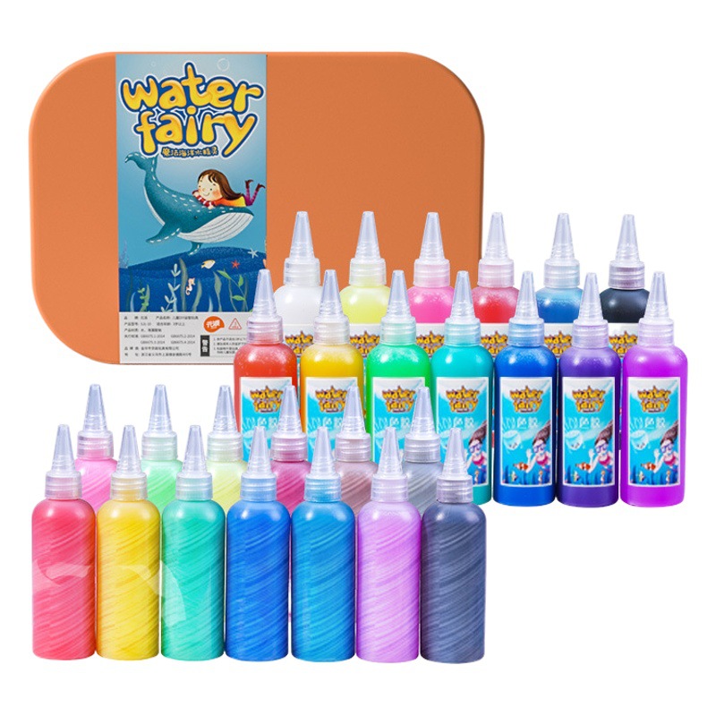 Agua mágica elfo niñas juguete agua bebé rompecabezas de los niños DIY botella material hecho a mano paquete traje al por mayor